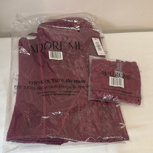 Victoria's Secret Burgundy Lace Bustier Bra and underwear set - Picture 4 of 4